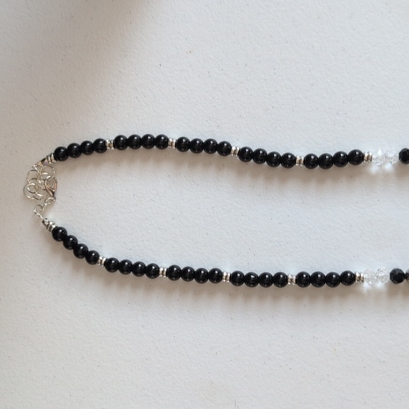 Silver and Blue Beaded Soladite And Piacos Jasper Necklace - Picture 5 of 5